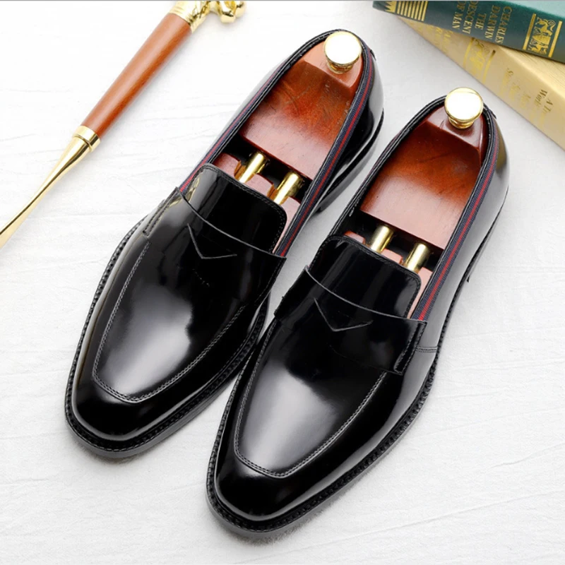 

New Men's Formal Shoes Top Layer Leather Luxury Fashion Derby Shoes Wedding Shoes Men's Luxury British Style Leather Shoes