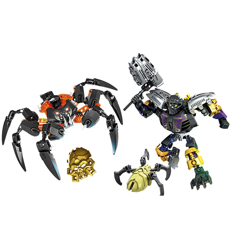 Фигурки игрушечные Bionicle Tahu/Kopaka/Onua/Lord Master череп огня/лед/Земля/паук совместимые с