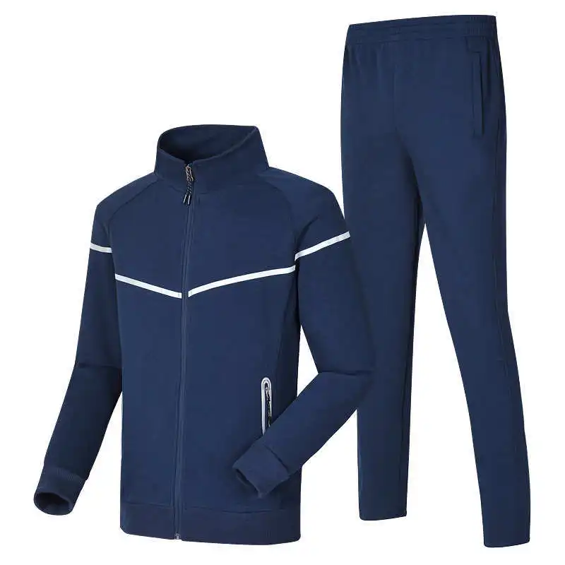 

New Men's Set Spring Autumn Men Cotton Sportswear Suit 2 Piece Tracksuit Jacket+Pants Male Casual Sweatsuit Asian Size