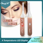 Электрические щипцы для завивки ресниц, с регулировкой температуры, с светодиодный-дисплеем