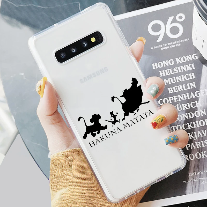 Король Лев simba Pumba Hakuna Matata мягкий чехол для телефона samsung S7 Edeg S8 S9 Plus S10+ S10E Lite A50 A70 NOTE8