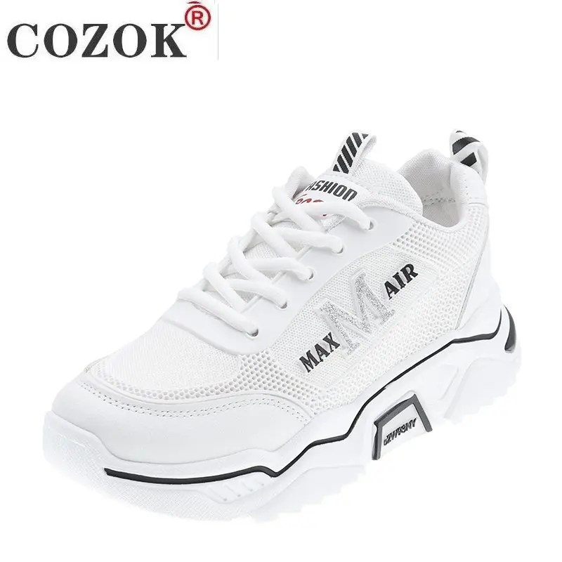 

Fashion Women's Shoes 2021 Autumn Women's Lace-up Non-slip Wear-resistant Sneakers Comfortable Breathable Mesh Casual Shoes