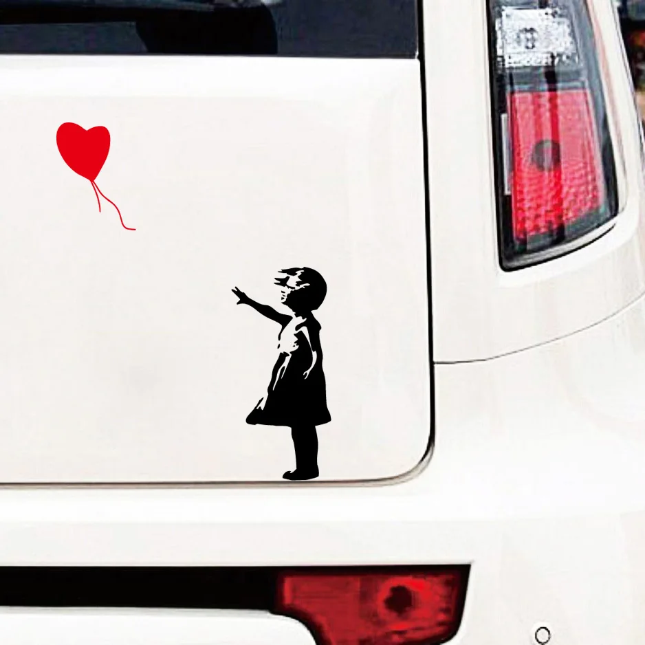 Забавные автомобильные наклейки и с мультяшным принтом Banksy Girls аксессуары для