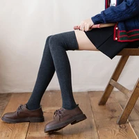 autumn winter long knee socks casual cotton thigh high over knee warm stockings for girls women daily fashion wear