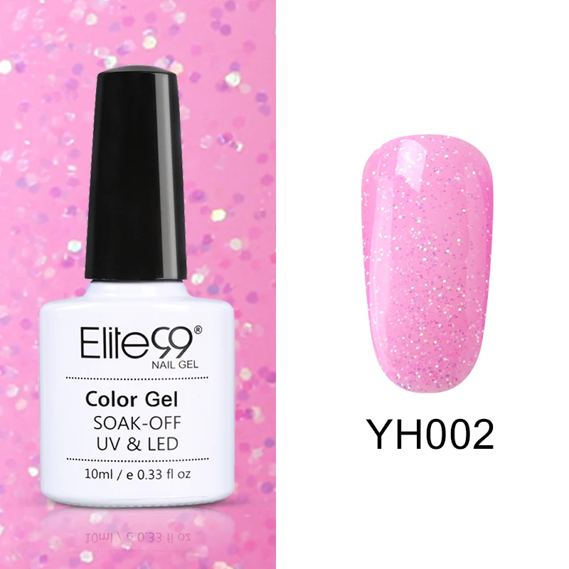 YH002 Elite99 Vernis Полупостоянный 10 мл Светодиодный УФ-гель замачиваемый пурпурный цвет светодиодный лак для ногтей нужна лампа отверждения Гель-лак - Цвет: YH002