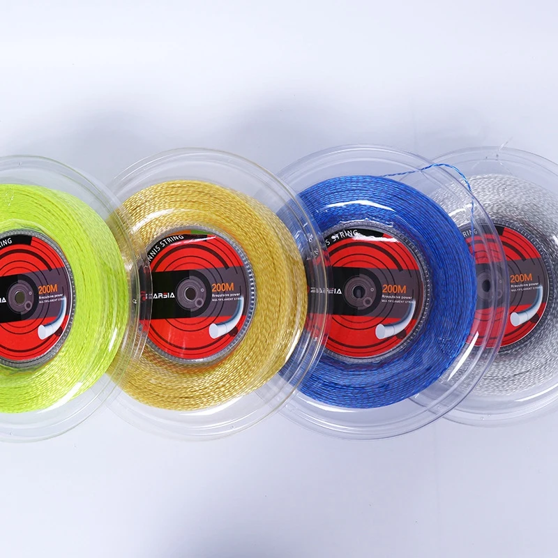 

ZARSIA 1 Reel 1.3mm Rotating High Elastic Fluorescent Wire Nylon Training Tennis String Soft Tennis Racket Strings(200M)