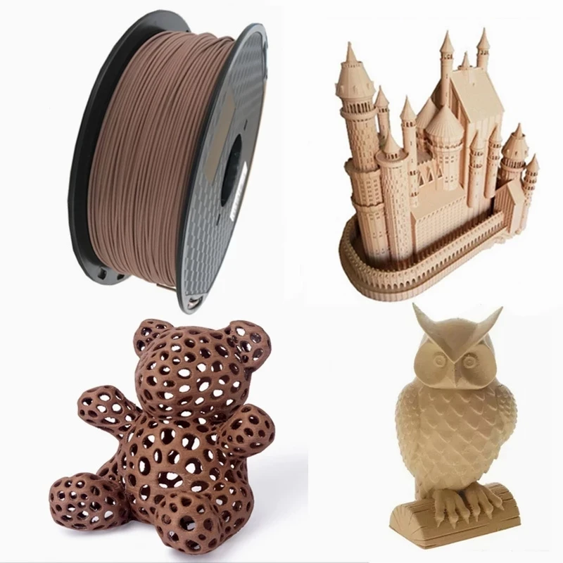 Filamentos de Madeira da Impressora Materiais de Impressão de Madeira do Efeito 3d do Filamento 1.75mm do Pla Não-tóxico Sublimação Fornece 3d 500g – 250g 1kg