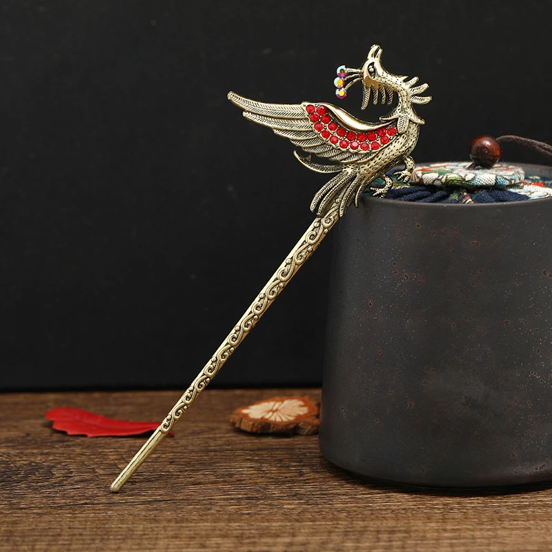 Женская Винтажная заколка для волос с Фениксом | Украшения и аксессуары