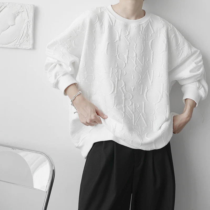 

Мужские корейские шикарные модные толстовки, свитшоты, мужской свободный пуловер в японском стиле, свитшот, Топ унисекс