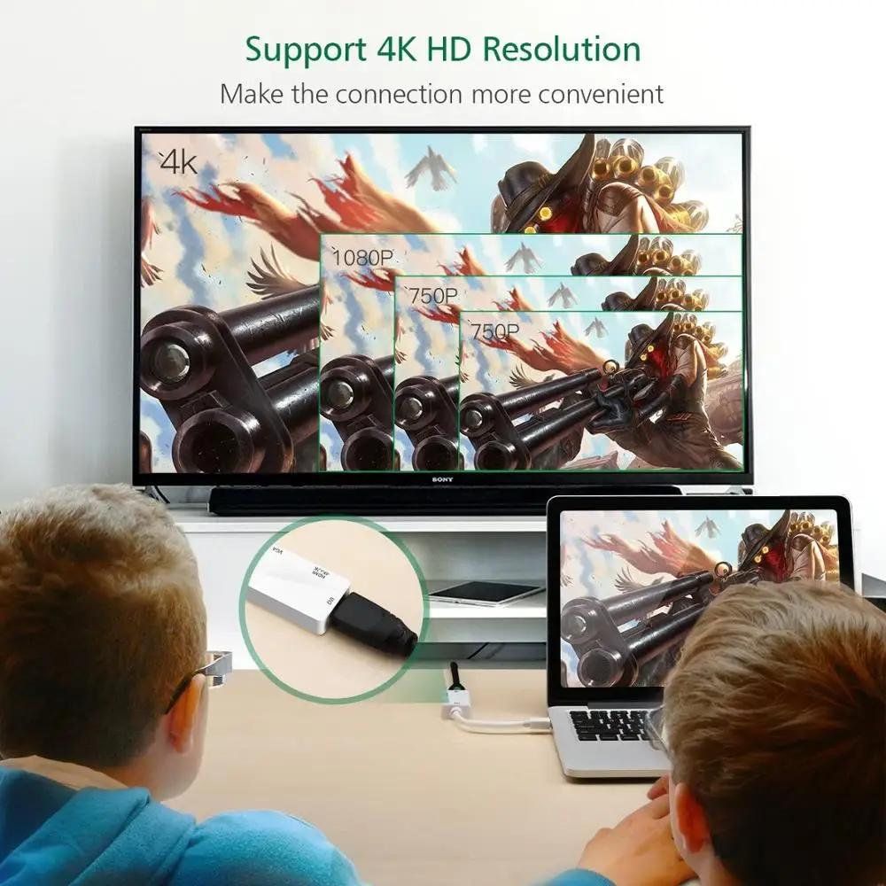 Thunderbolt 2 dock hub Mini Displayport to VGA HDMI-compatible 4K Dvi Adapter converter for macbook Mac book pro Surface | Электроника