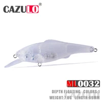 blank unpainted fishing accessories lure minnow 7 8g 89mm isca artificial floating diy abs articulos pike leurre angeln zubehor