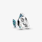 Лидер продаж 2020, подлинные подвески, серебряные бусины-шармы в виде рыбы, подходят для оригинального браслета Pandora, серебряные бусины-шармы для изготовления ювелирных изделий своими руками, подарок