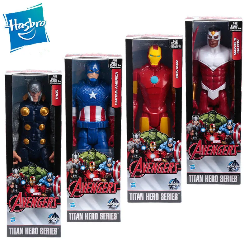 Hasbro 30 см Мстители супергерой Человек паук Тор Железный человек Капитан Америка