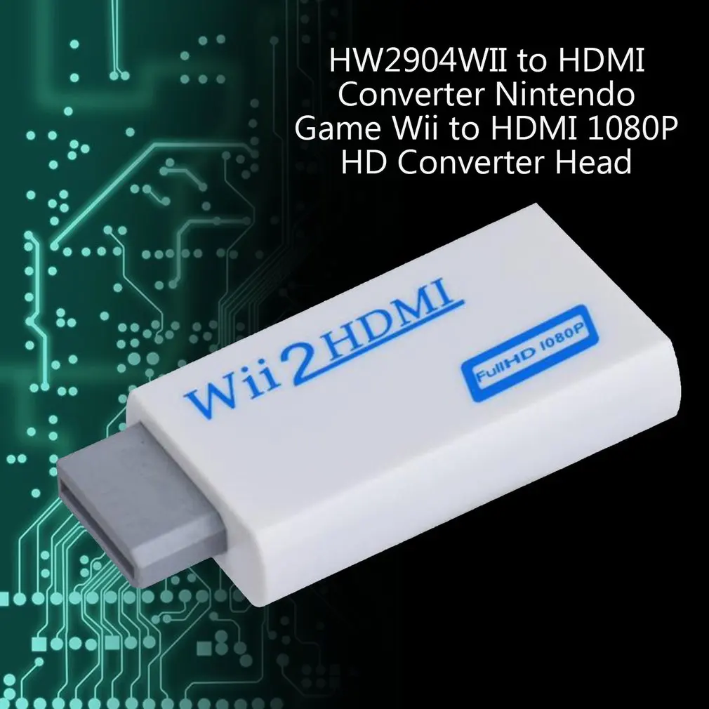 2019 New High Quality Full HD HDMI-compatible 1080P Converter Adapter With 3.5 mm Audio Output For Wii 2 White Dropshipping