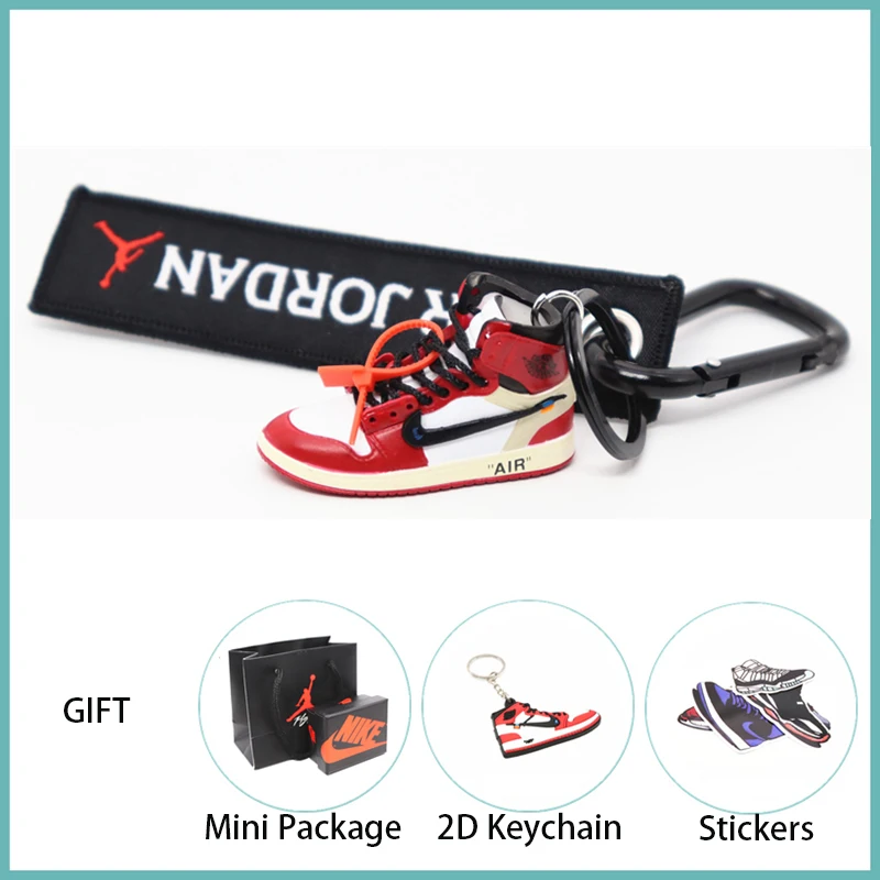 Новинка ручной работы 3D AJ Key ChaiAir Mini Jordan кроссовки модель милый брелок для ключей Баскетбольная обувь Подарочный Брелок для ключей модные украшения - Цвет: 2