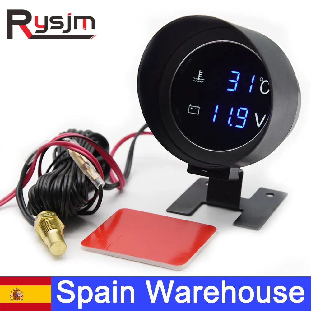 Мотоцикл термометр цифровой мото датчик температуры воды + вольтметр 2 в 1