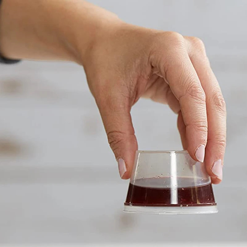 30-100 мл прозрачные пластиковые одноразовые порционные чашки с прикрепленными