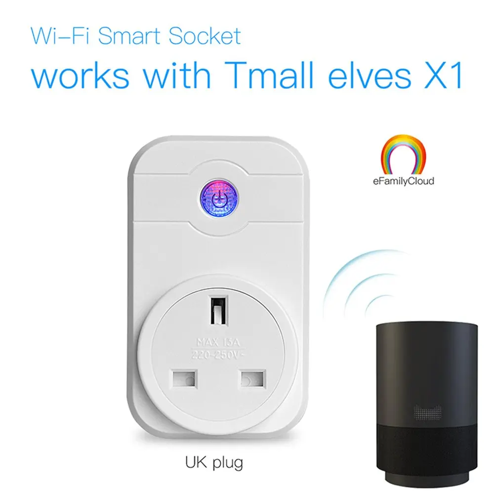 EU US UK Plug 2000 Вт wifi умная розетка приложение для телефона с домашней автоматизацией