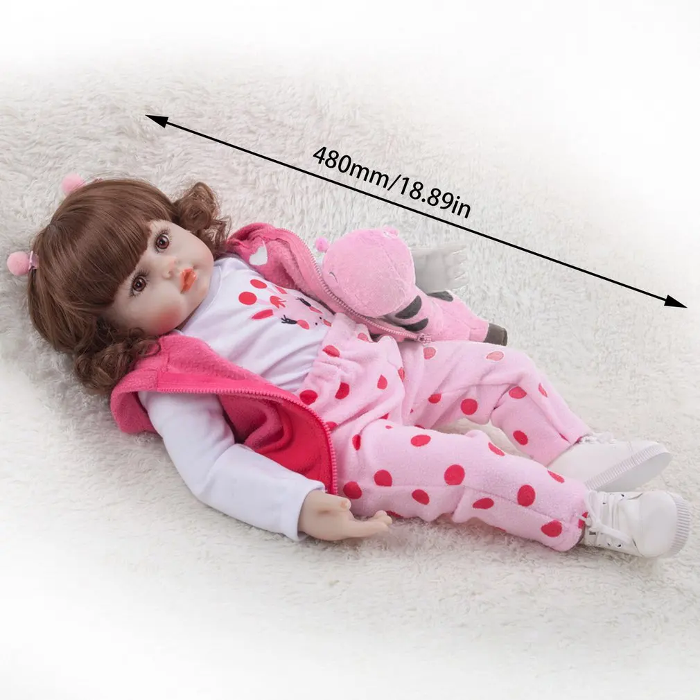 

48cm Reborn Baby Dolls Cute Soft Handmade Realistic Newborn Silicone Vinyl Baby Dolls Toys for Girl Boys Kids Birthday Xmas Gift
