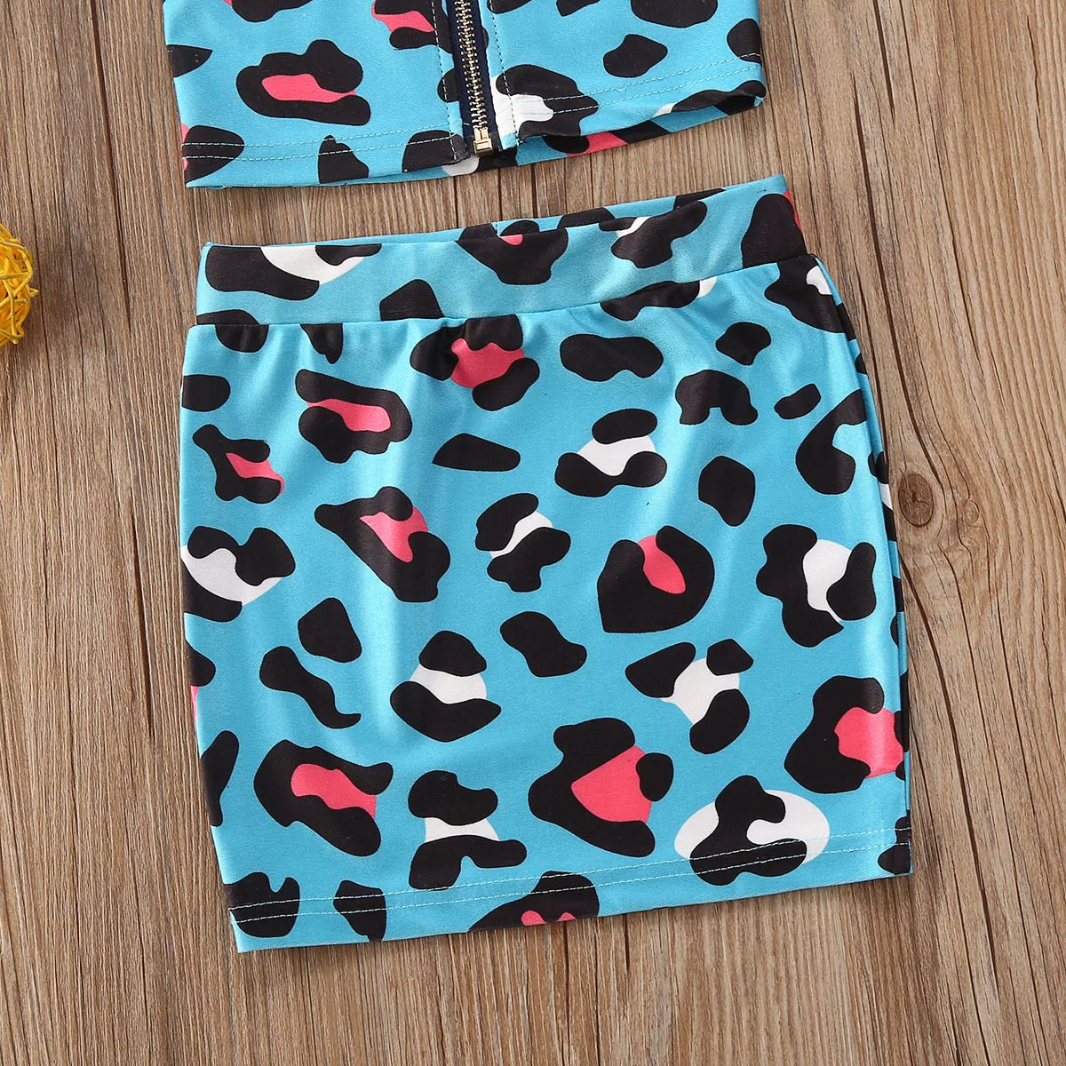 Модный леопардовый комплект одежды для новорожденных девочек жилет без рукавов