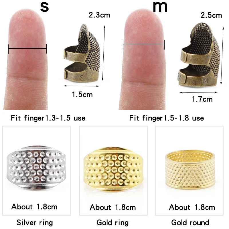 Силиконовое Золотое металлическое защитное перфораторное кольцо для шитья и