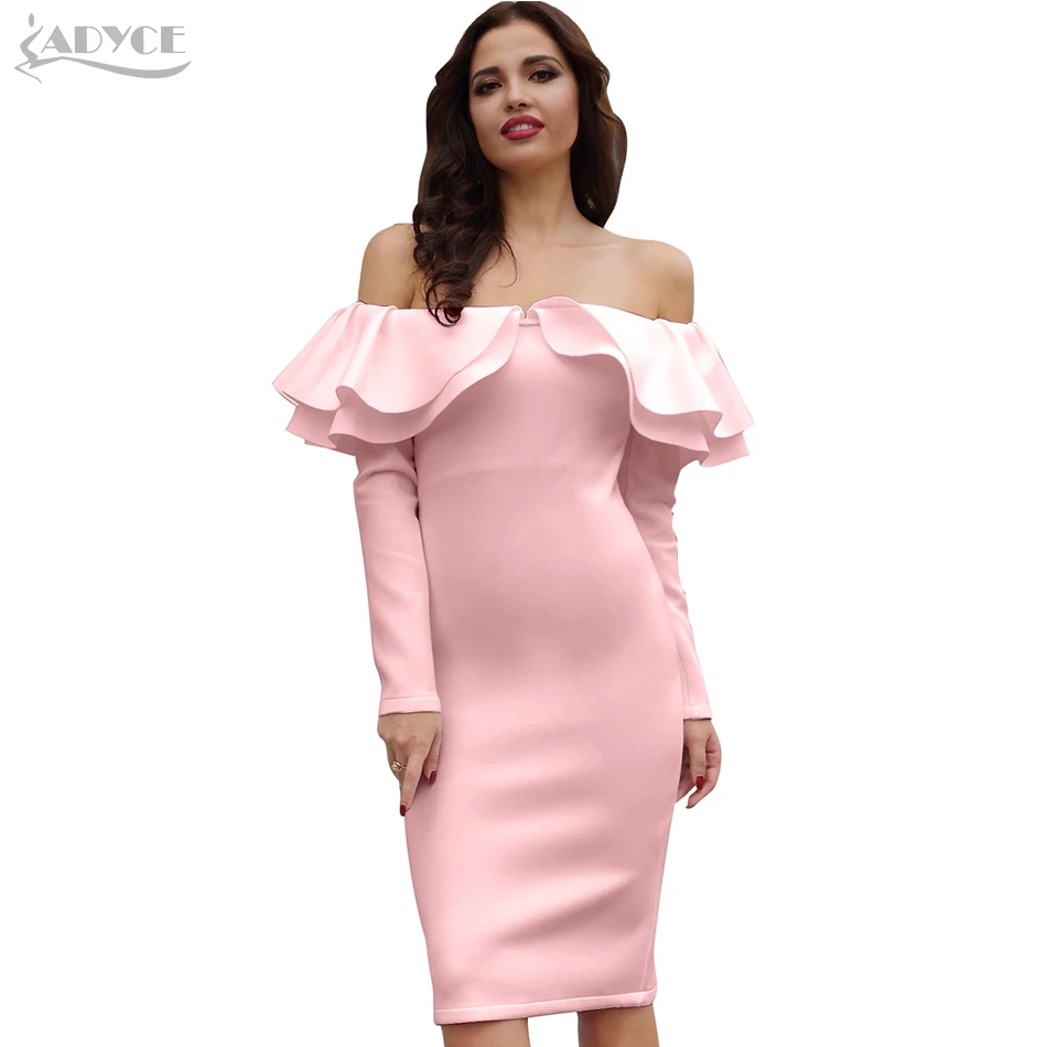 Женское облегающее платье Adyce праздничное знаменитости цвета хаки голубое