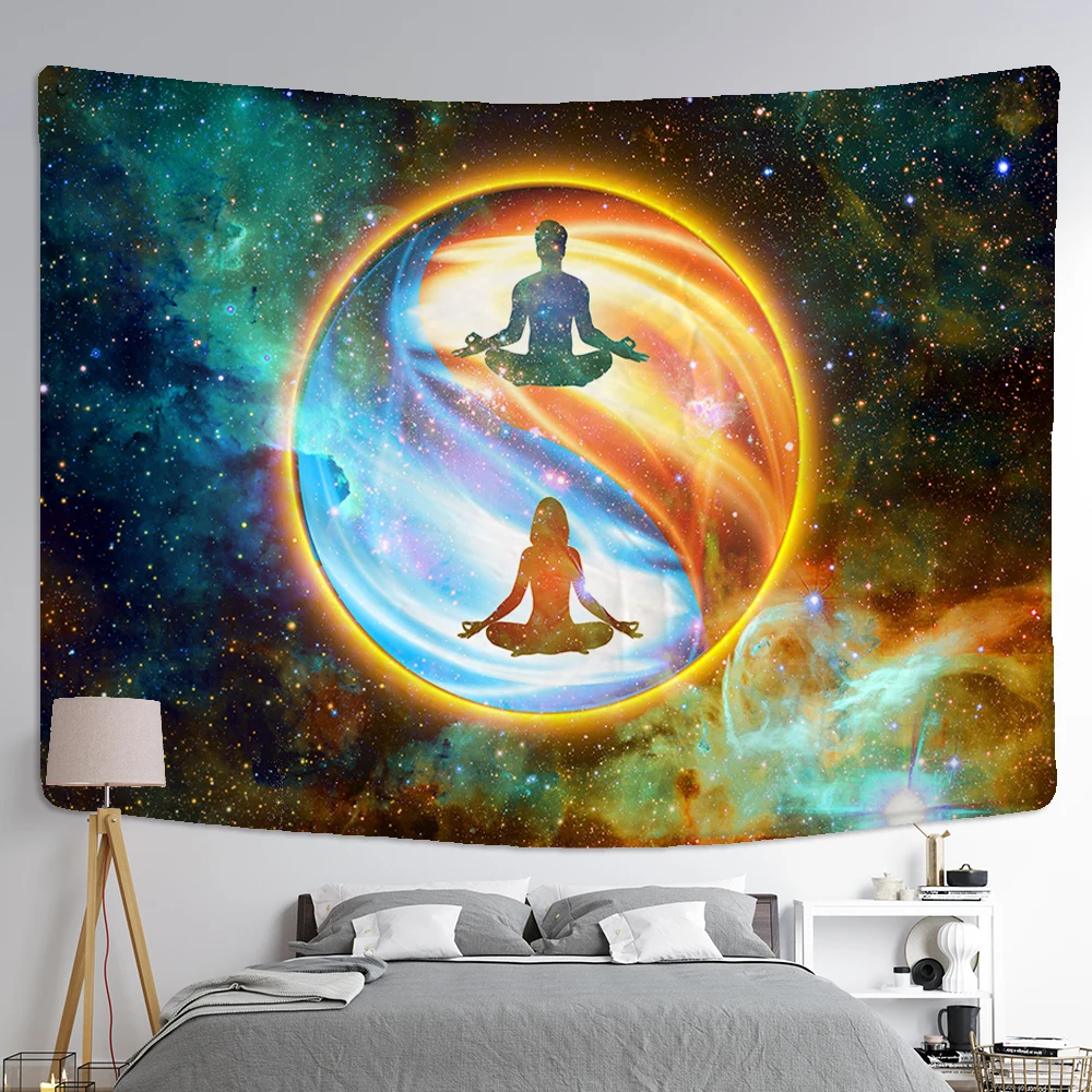 

Tapestry Wall Hanging Decor Home Room Witchcraft Hippie Mandala Astrology Wallpaper Bedroom Custom Psychedelic Hippie Room