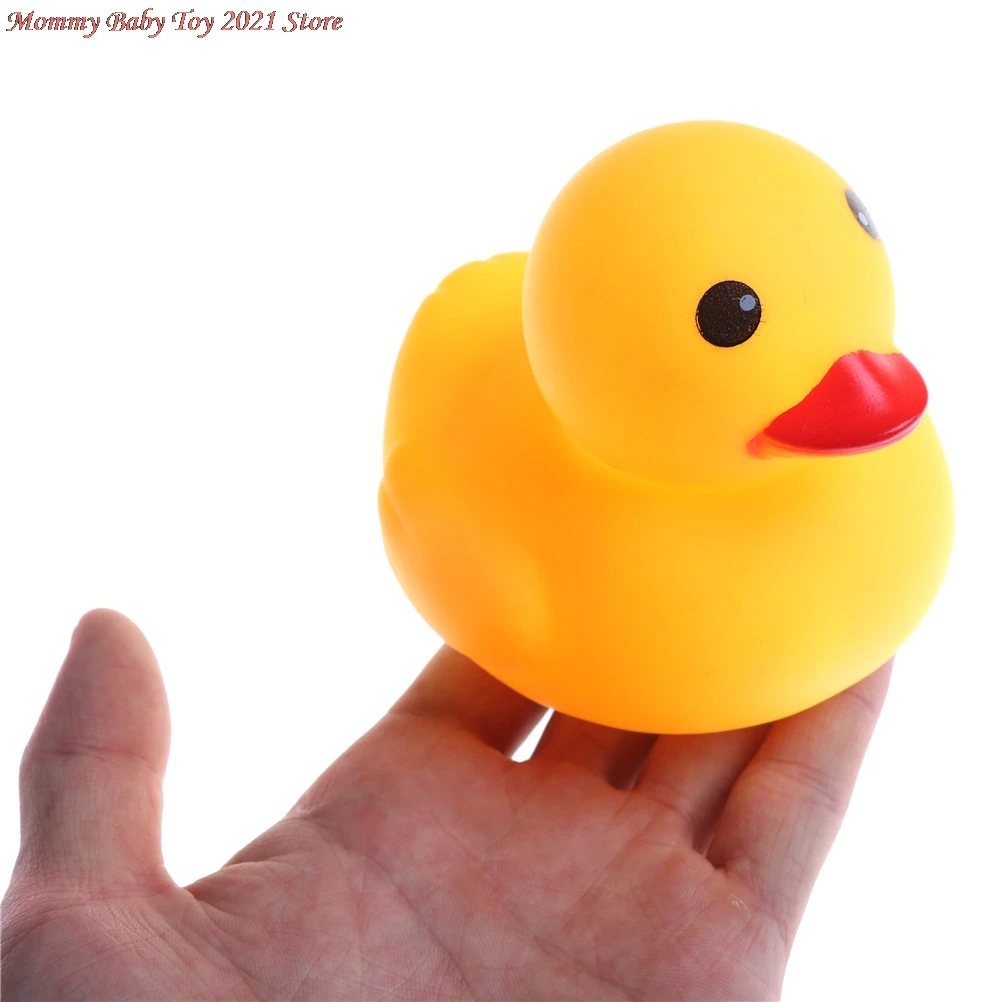 

6pcs/set Bath Ducks Toy Swim Rings Water Floating Children Water Toys Baby Toys Yellow Rubber Duck Ducky Baby Bath Toy For Kids