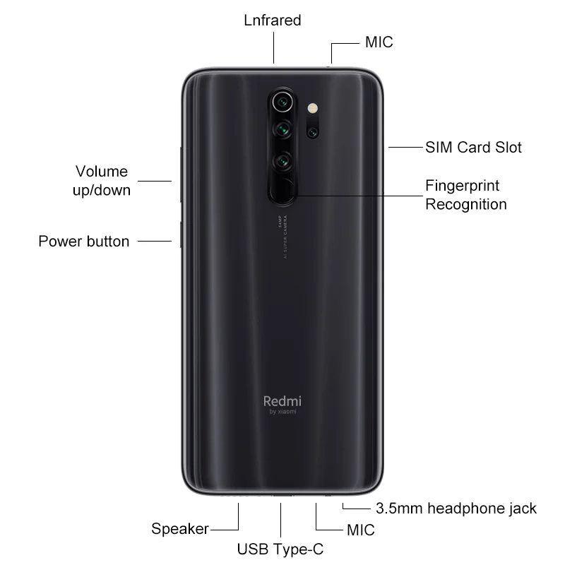 Глобальная версия Xiaomi Redmi Note 8 Pro 6 ГБ 64 Гб Смартфон Helio G90T Octa Core мегапиксельная