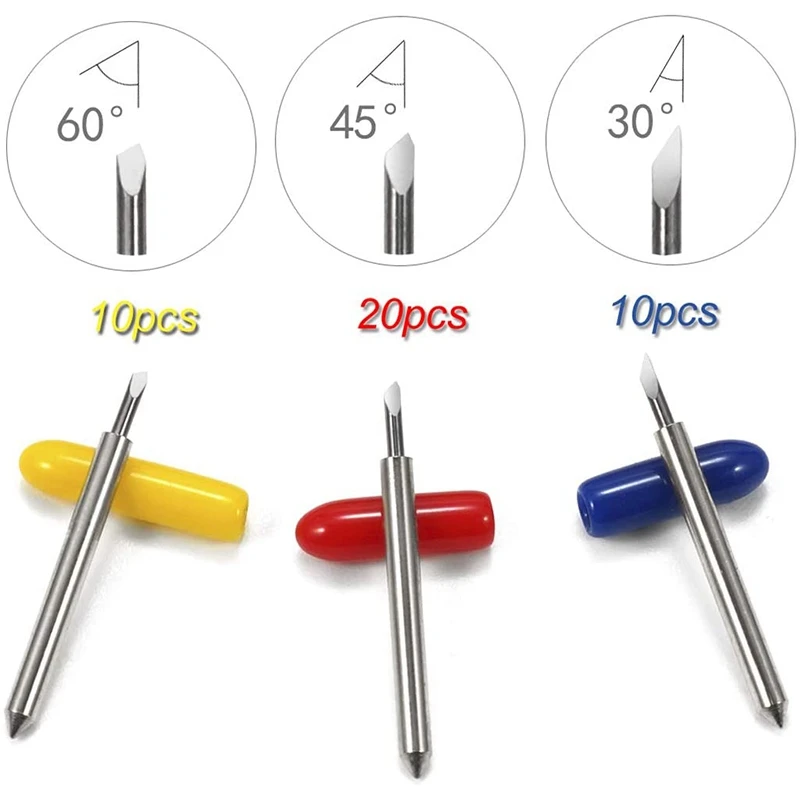 

40PCS Cutting Blades Replacements for Explore Air/2 Maker Expression Cut Vinyl Fabric Lettering Blades 30/45/60 Degree