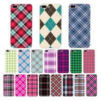 houstmust soft phone case for iphone x xr 7 6s 8 6 plus xs max 5 10 se 5s cover luxury shell plaid fabric texture pattern design