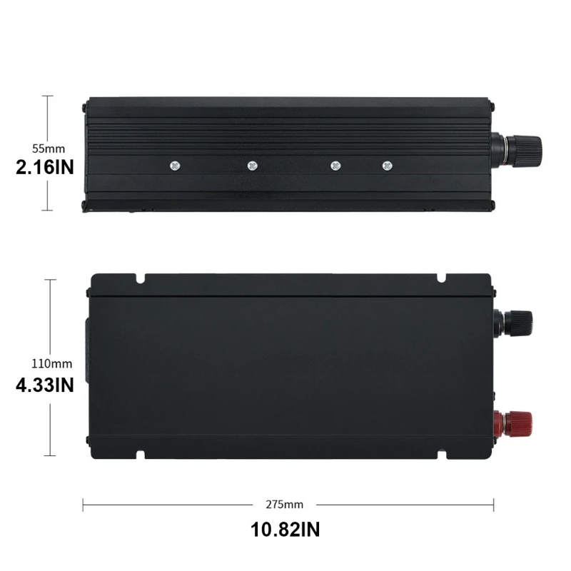 

1000W Car Inverter DC 12V/24V to AC 110V/220V Voltage Converter Short Circuit Protection Auto Adapter with LCD Display QW