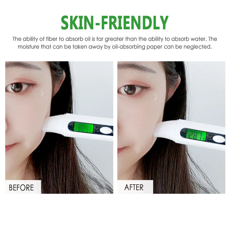 Бумага для промокания лица 100 шт. впитывающие салфетки контроля жирности листы