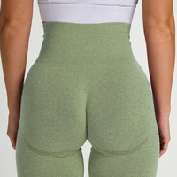 high waist sport shorts women gym fitness push up seamless leggings running workout short pants