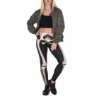 Новинка, штаны с 3d принтом, Хэллоуин, ретро, кости, черный скелет, сексуальные женские леггинсы в стиле панк-рок, штаны с высокой талией, леггинсы для фитнеса