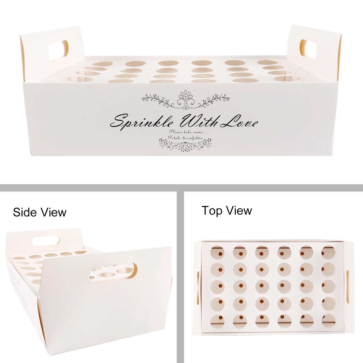 Свадебный держатель для свадебного украшения коробка из крафт-бумаги конфетти