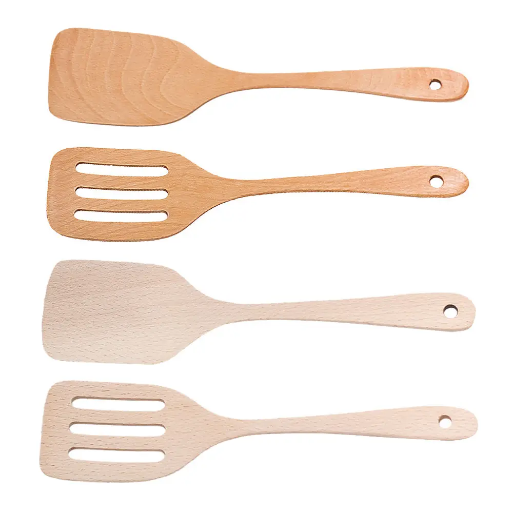 

1/6pcs Wood Spatula Wooden Spoon Kitchen Accessories Non-Stick Cookware Cooking Tools Gift Wooden Shovel