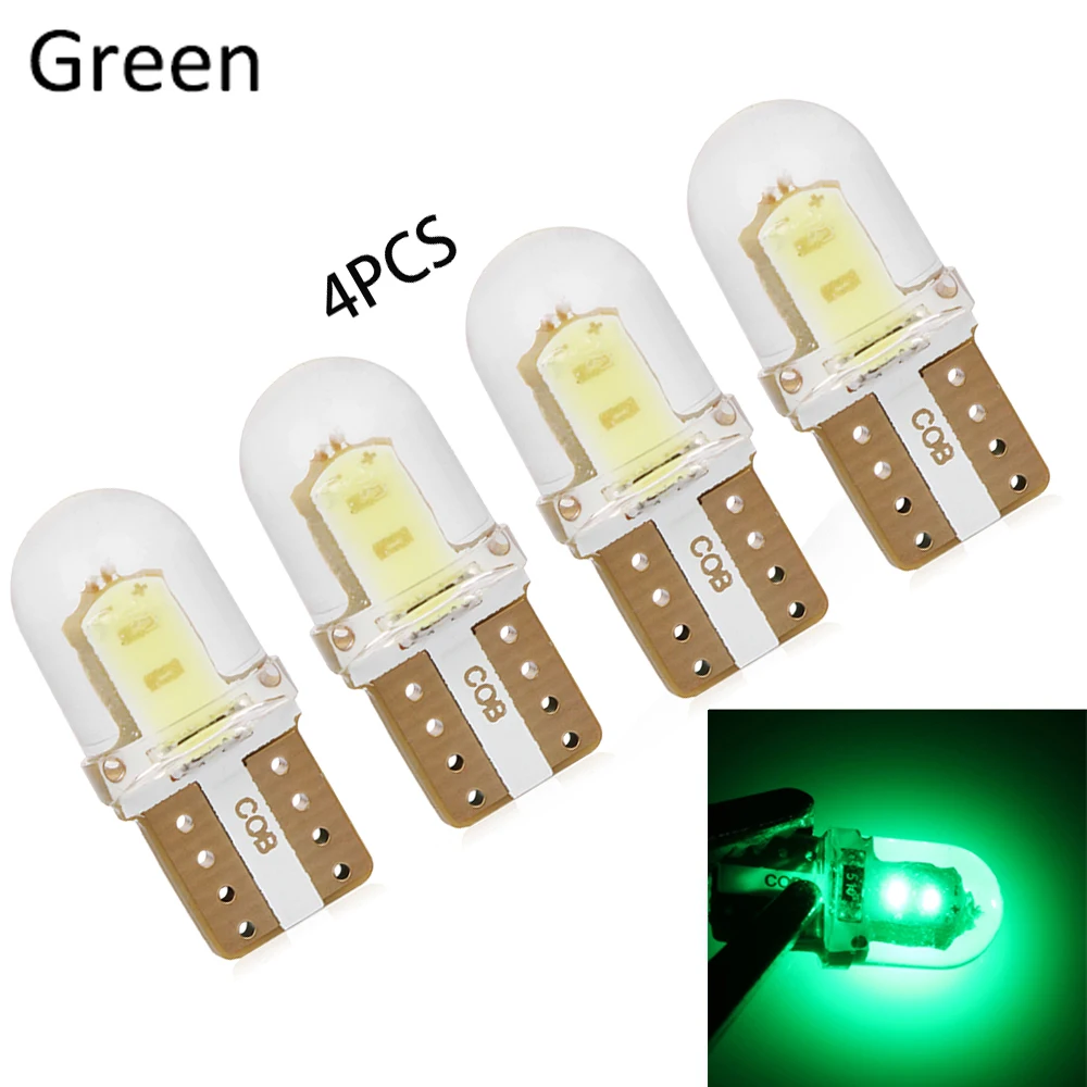 green 4 шт. 10 SMD W5W 194 168 светодиодный светильник Canbus без ошибок - Испускаемый цвет: green