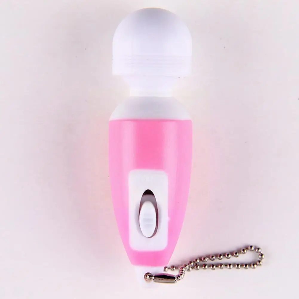 

1 Pc Portable Mini Massage Stick Tiny Stress Relief Electronic Ring With Button -chain Full Massager Body R2q6