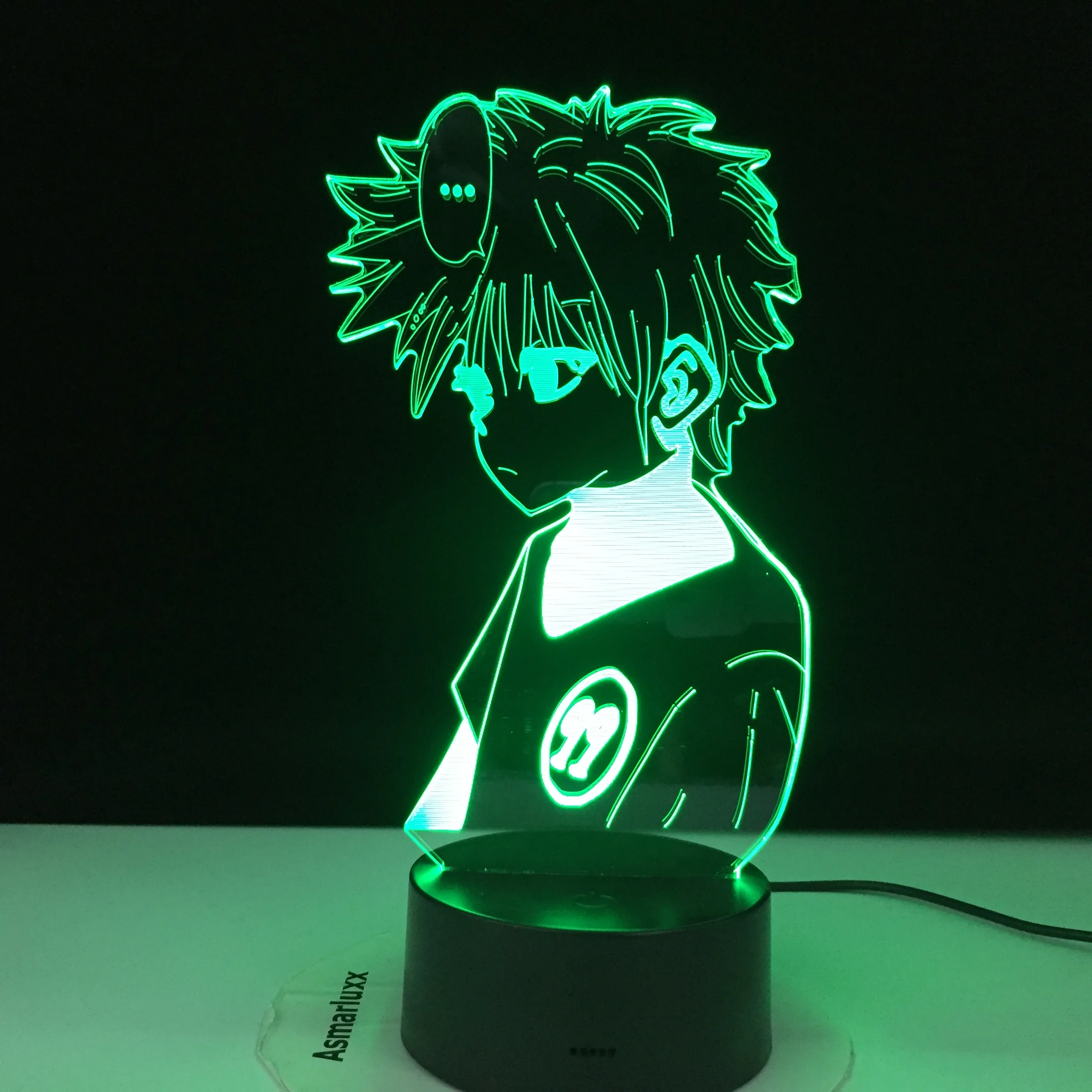 Аниме Hunter X 3d Lamp Killua Zoldyck фигурка Ночной светильник меняющий цвет Usb Батарея