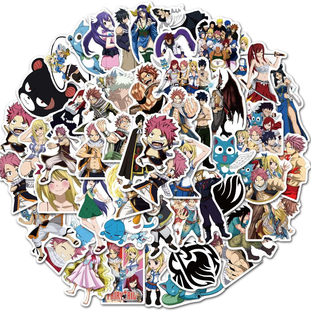 10/30/50PCS Japanese Anime Fairy Tail Stickers Waterproof Skateboard Luggage Motorcycle Laptop Graffiti Sticker Kids Toys