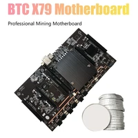 x79 h61 btc mining motherboard lga 2011 ddr3 supports 32g 60mm pitch support rtx3060 3080 graphics card for btc miner