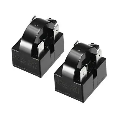 

2 Pcs 22 Ohm 3 Pin Refrigerator PTC Starter Relay Black