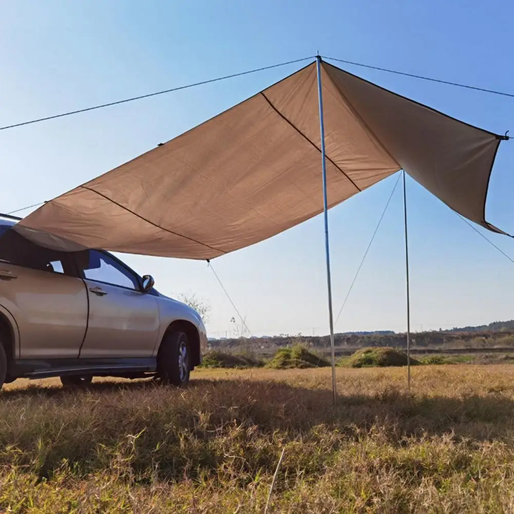 440x200cm Camping Car Side Awning Self-driving Anti-UV Car Shelter Shade Outdoor Tour Picnic Waterproof Car Roof Top Tent Canopy