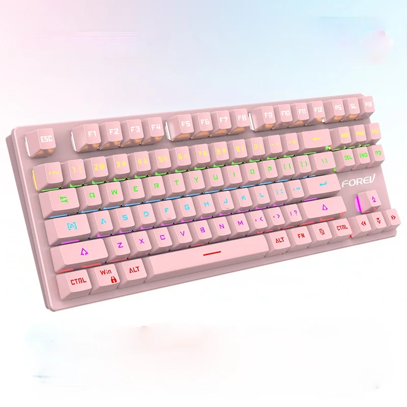 Fv-301 механическая клавиатура RGB Световой прохладно проводной клавиатуры