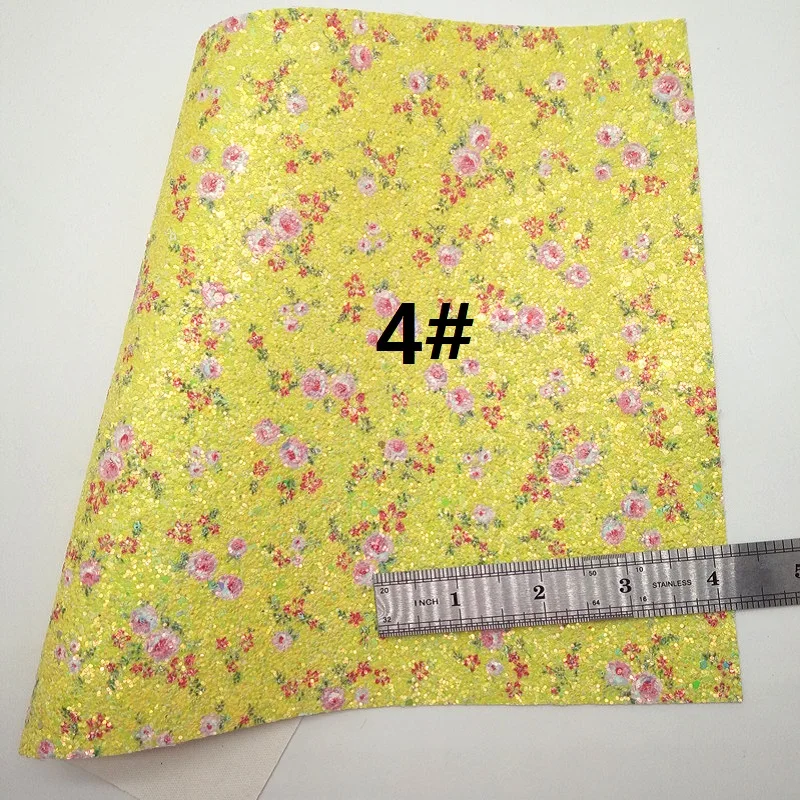 Желтый глиттер кожа в полоску цветов блеск с принтом ткань лакированная