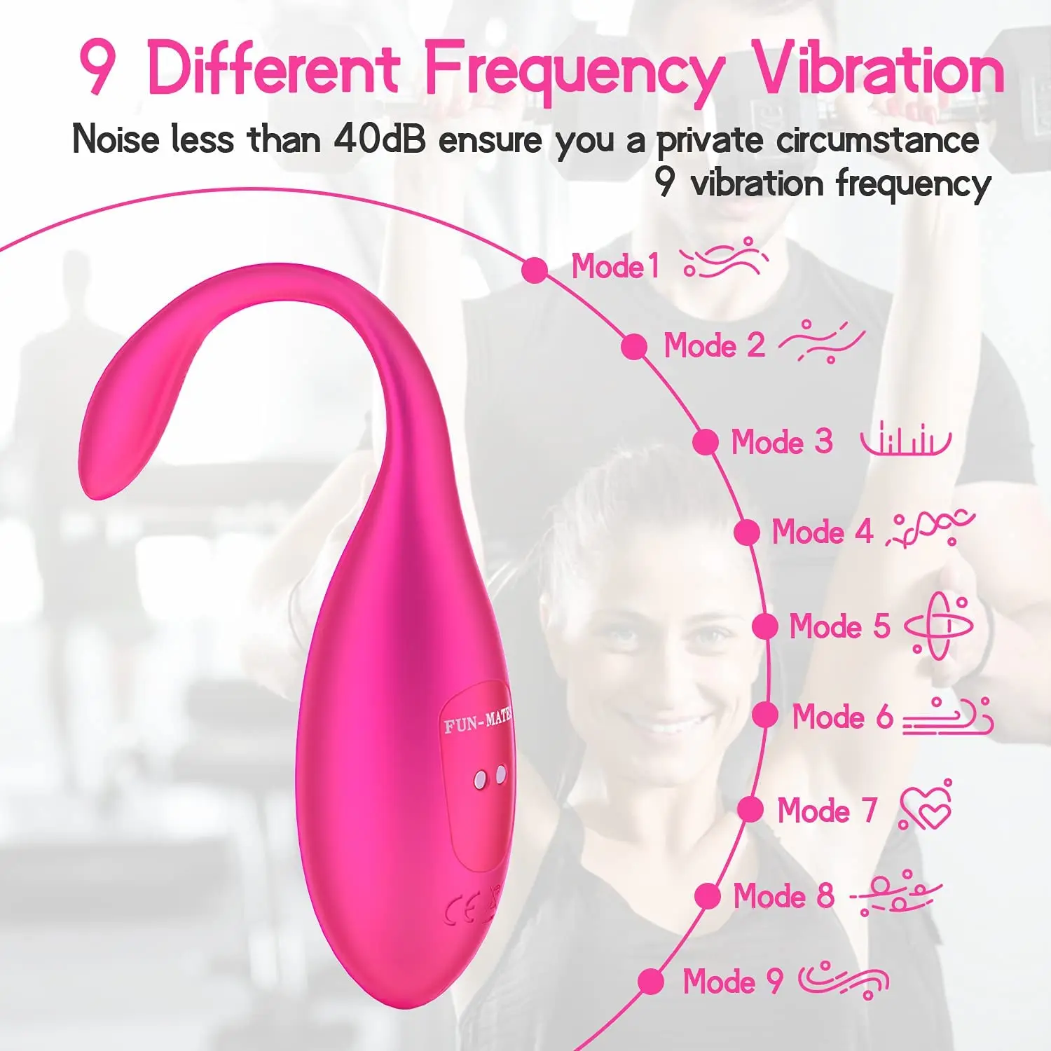 Беспроводное приложение с дистанционным управлением вибрирующее яйцо