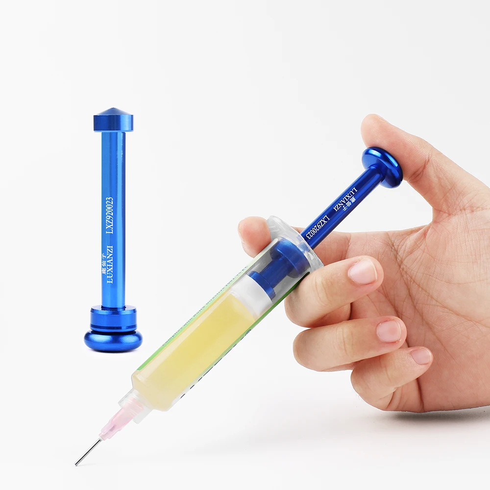 LUXIANZI Aluminum Alloy Push Rod Welding Flux Needle syringe Type General booster For household metal Solder Paste green Oil | Инструменты