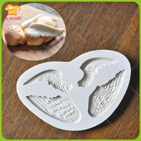 custom molds fondant cake silicone mould dry pace lace shape mold angel wings
