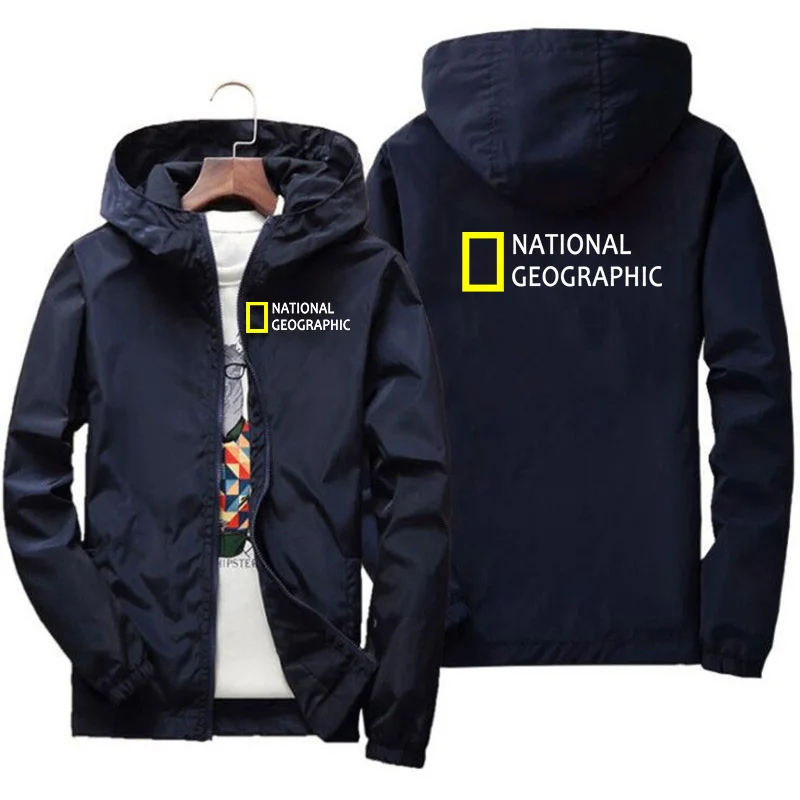National Geographic Jacket Mens Survey Expedition Scholar Top Fashion Outdoor Clothing Funny Windbreaker Hoodie Hot | Мужская одежда